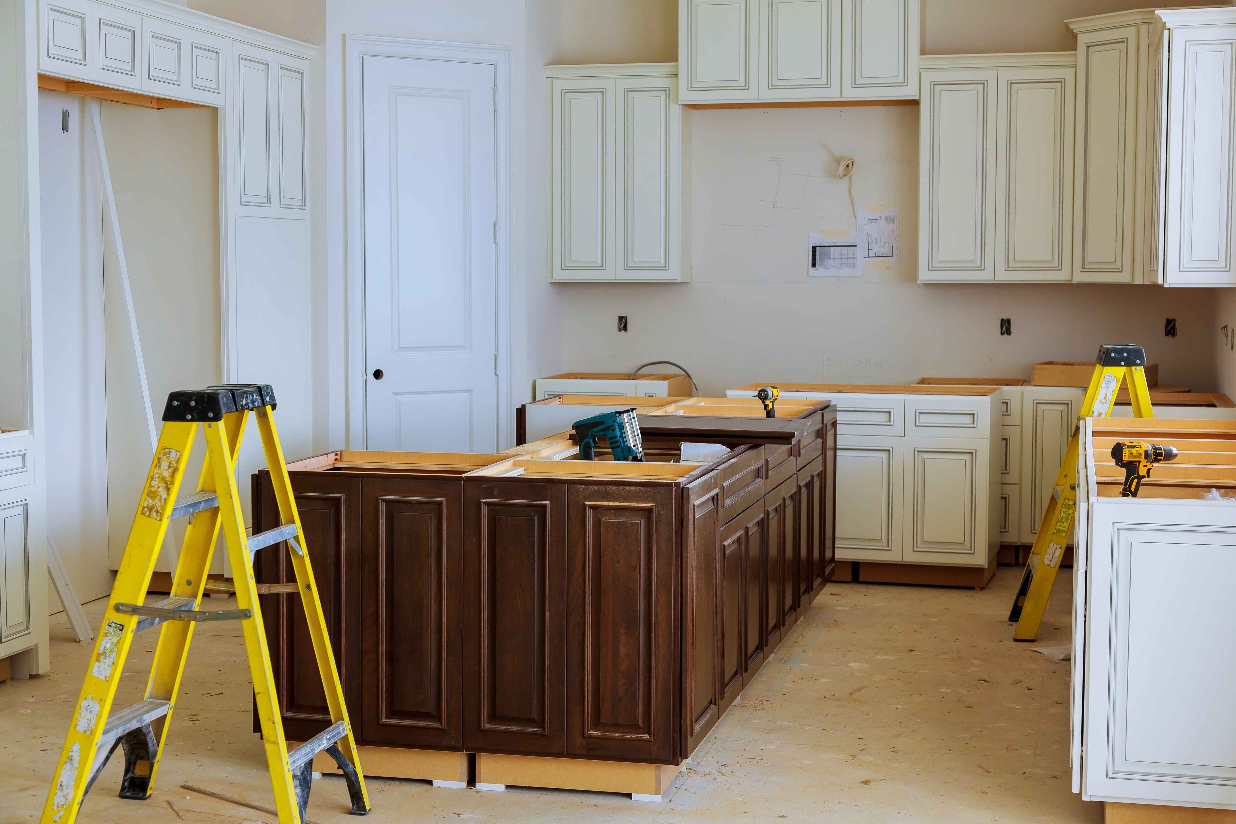 Cabinet refacing with new fronts over existing boxes
